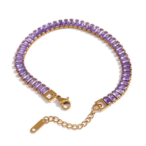 Baguette Bracelet - Purple
