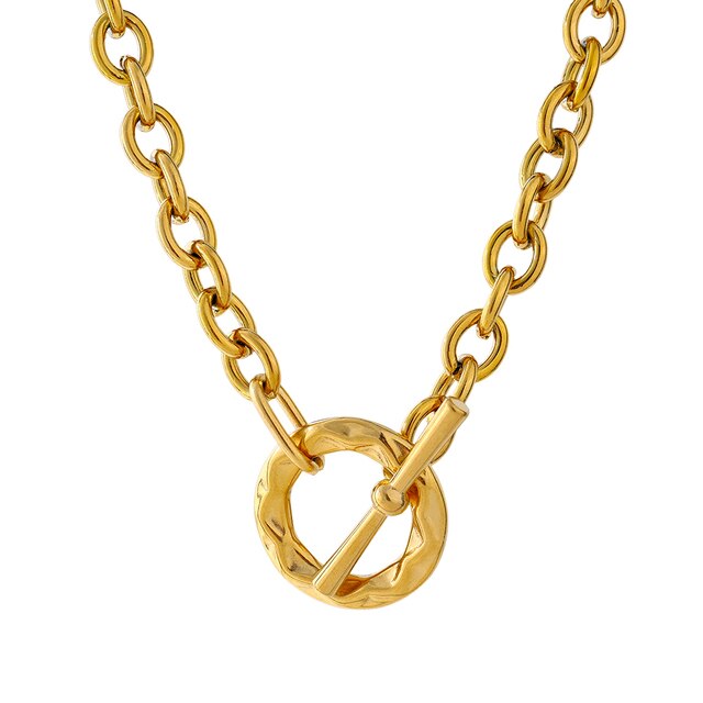 Textured Toggle Chain Necklace