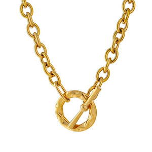 Textured Toggle Chain Necklace